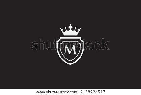 Crown and shield icons and Royal, luxury symbol. King, queen abstract geometric logo with letters and alphabets