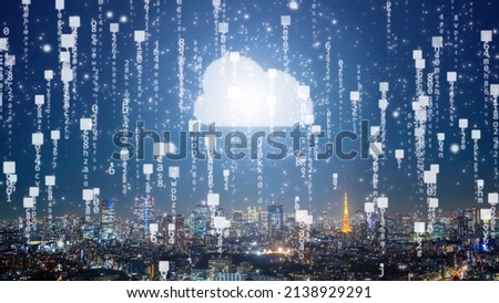 smart city cloud network technology concept