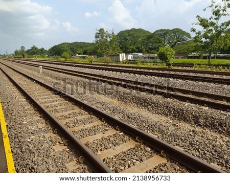 Picture railway line in indonesia