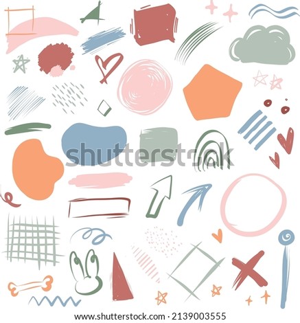 Birthday celebration stickers, confetti and ribbons clip art vector set