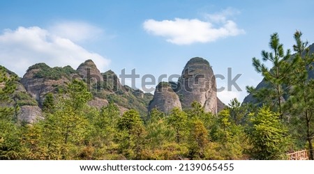 Danxia landform of Xiaowudang Mountains in China