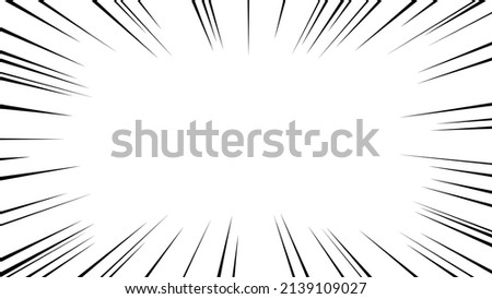 Vector material of cartoon style effect line of black concentrated line Royalty-Free Stock Photo #2139109027