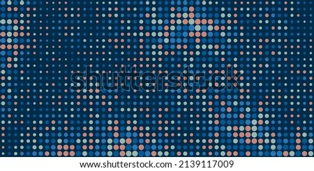 Abstract Colorful Spotted Pixels Pattern with Spots of Various Sizes - Geometric Mosaic Texture, Generative Art, Vector Background