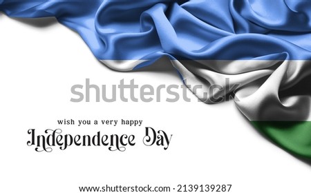 Kabardino Balkaria flag Celebrating Independence Day. Abstract waving flag on gray background