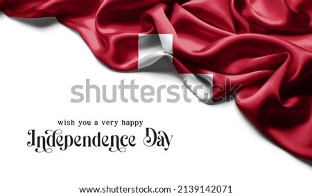 switzerland flag Celebrating Independence Day. Abstract waving flag on gray background
