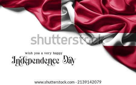 Sovereign Military Order of Malta flag Celebrating Independence Day. Abstract waving flag on gray background Royalty-Free Stock Photo #2139142079