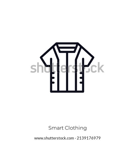 Smart Clothing icon. Outline style icon design isolated on white background