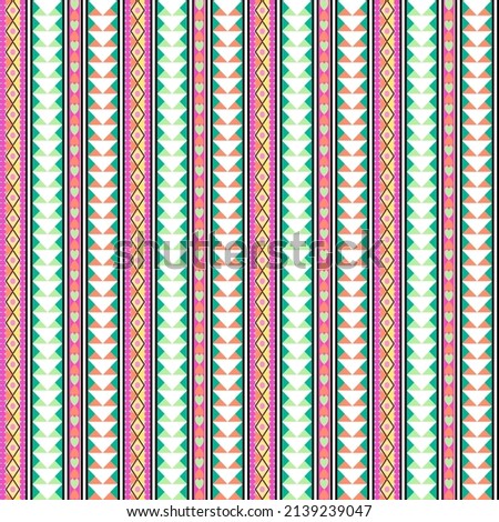 Diagonal ikat stripes. Zigzag pattern seamless. Geometric chevron abstract illustration, wallpaper. Tribal ethnic vector texture.Folk embroidery. Indian, Scandinavian, African rug.