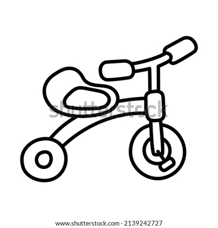 Tricycle. Hand Drawn Doodle Kid Stuff Icon.