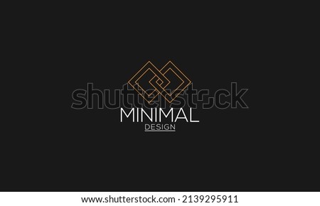 minimal logo vector in geometric style design.