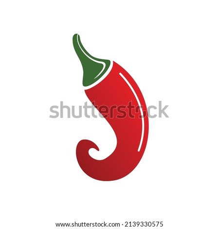 Chili hot and spicy food vector logo design inspiration. Chili pepper icon vector logo template. Royalty-Free Stock Photo #2139330575
