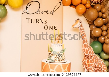 Birthday decorations in safari style