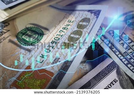 Stock Market Investments Growing In Equity From Good Domestic And Foreign News  Royalty-Free Stock Photo #2139376205