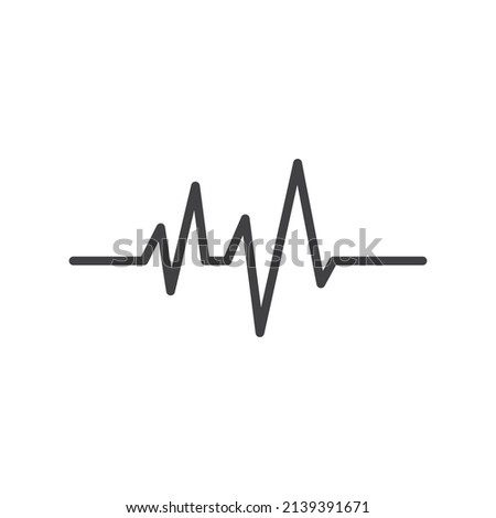 Pulse line or medical wave. Logo design concept vector