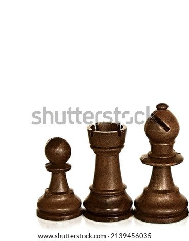 chess pieces on a chess board ready for battle no people stock photo