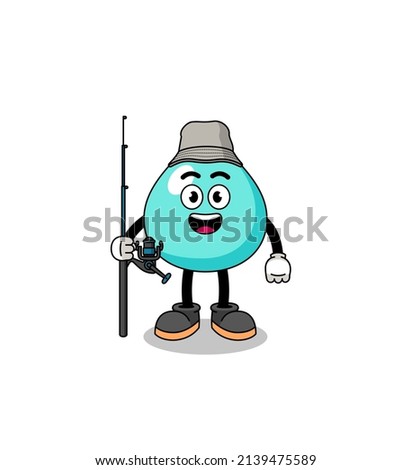 Mascot Illustration of water fisherman , character design