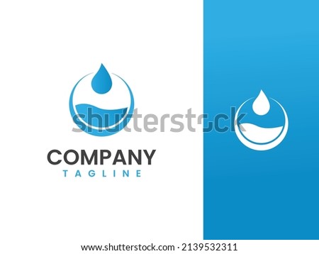 Water Drop logo template, water and drop concept