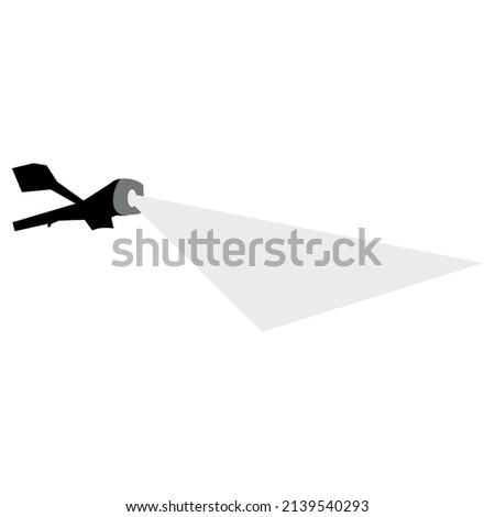 motorcycle handlebar icon with bright lights on a white background