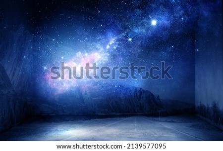 Starry night image . Mixed media Royalty-Free Stock Photo #2139577095