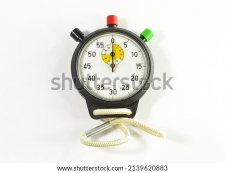 Vintage stopwatch isolated on white background