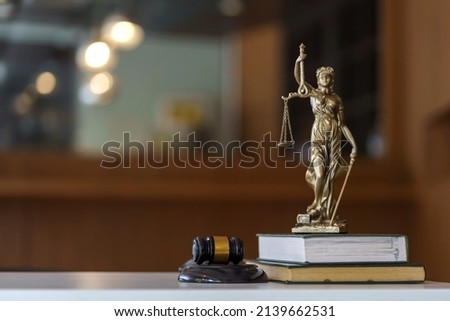 The Statue of Justice - lady justice or Iustitia, Justitia the Roman goddess of Justice. Royalty-Free Stock Photo #2139662531