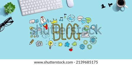 Blog theme with a computer keyboard and a mouse