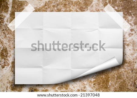 paper background on marble wall