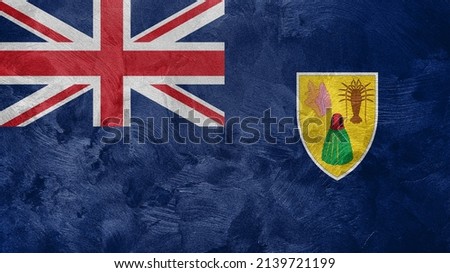 Textured photo of the flag of Turks and Caicos Islands.