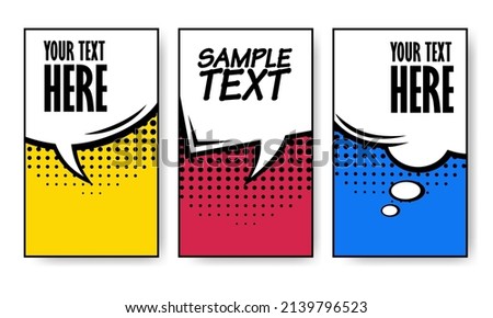 Vector illustration of pop art comic  chat bubble. Suitable for design element of chat bubble poster template, pop art banner concept, and retro cartoon style infographic layout.
