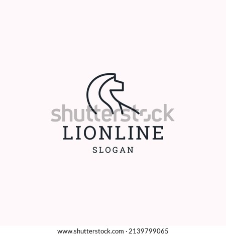 Lion logo icon design template vector illustration