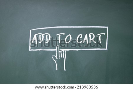 add to cart sign write on paper 