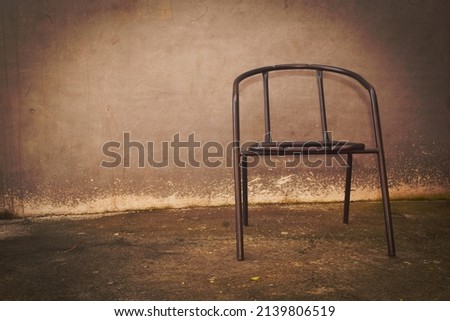 frame of metal chair. suitable for gothic background