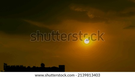 the sun at sunset, landscape photography
