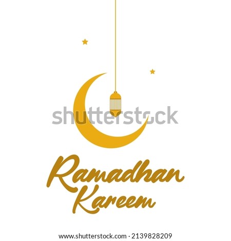 Ramadan Kareem poster design vector illustration.