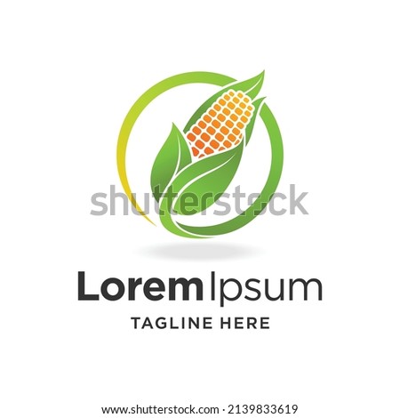 cornfield logo with circle concept Royalty-Free Stock Photo #2139833619