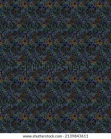 Ornament Pattern Shawl Bandana colorful Printed Seamless abstract Pattern vintage background Silk neck scarf or kerchief square pattern design style, fabric print digital trend textile design fashion