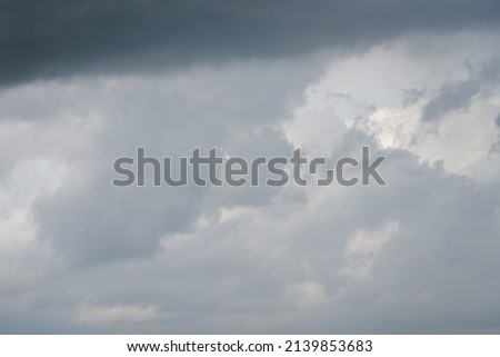 Sky background with white clouds on a foggy skyscape