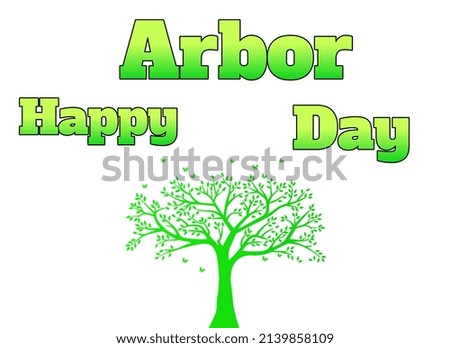 A National Happy Arbor Day Celebration Illustration With Stylish Front Text Background