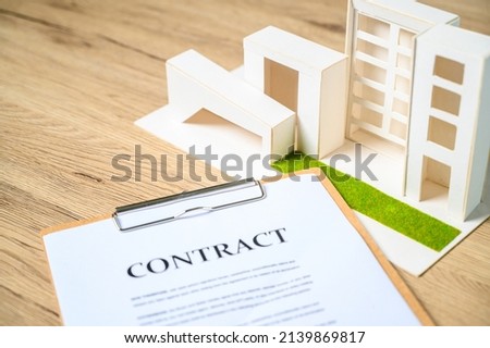 Contract documents for building a house for a purchase contract
