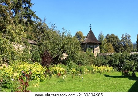 The Moldovita Monastery, Romania. One of Romanian Orthodox monasteries in the southern Bucovina.