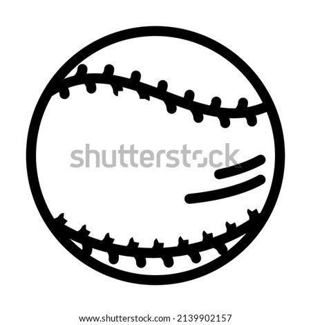 baseball ball line icon vector. baseball ball sign. isolated contour symbol black illustration