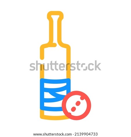 cricket sport color icon vector. cricket sport sign. isolated symbol illustration