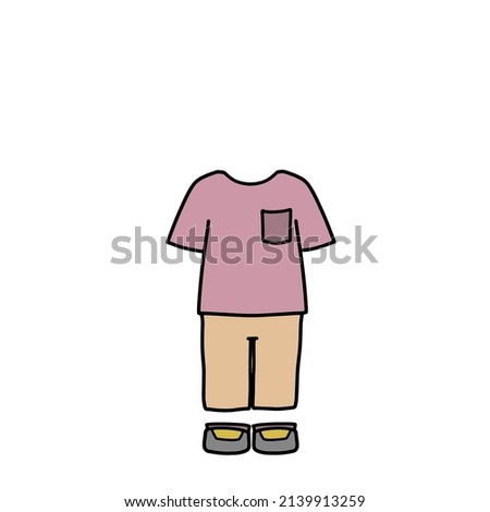 Clip art of short sleeve and short pants coordination