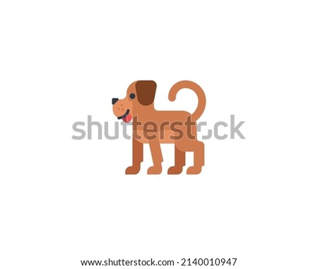 Dog vector isolated icon. Dog emoji illustration.
