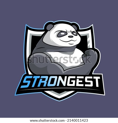  panda strongest mascot logo team