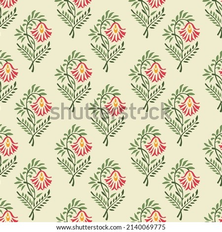 PAISLEY WITH BLOCK PRINT DETAIL SEAMLESS PATTERN IN EDITABLE VECTOR FILE