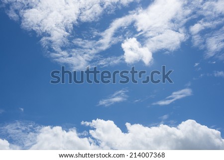 cloud and clear blue sky