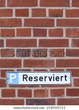 Reserved parking sign with background