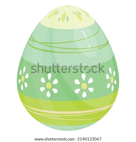 Isolated colored easter egg Spring season