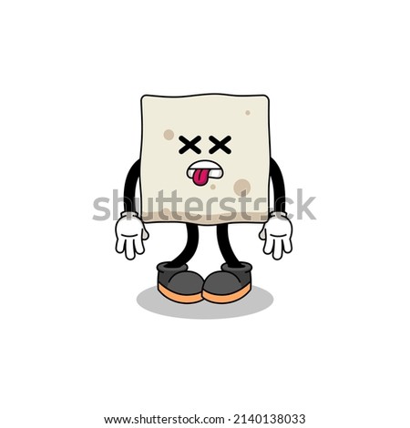 tofu mascot illustration is dead , character design